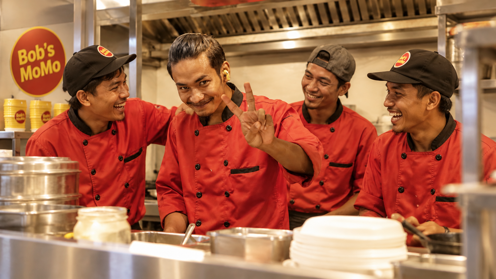 Bob's Momo Restaurant Team Crew